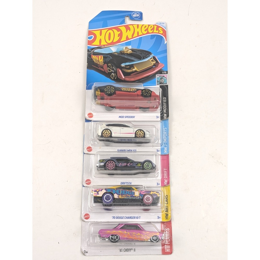 Hot Wheels Diecast Cars‎ Bundle Lot Mod Speeder Subaru Dodge Driftsta Chevy II
